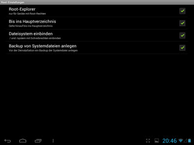 TrekStor Liro Tab - ESD Explorer Einstellungen Root