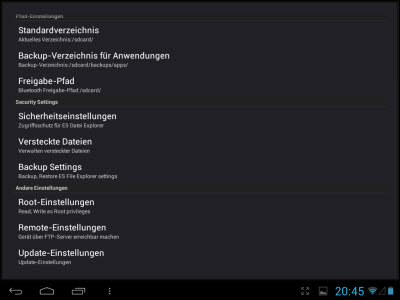 TrekStor Liro Tab - ESD Explorer Einstellungen Root
