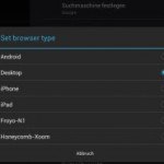 Browser Type (UAString) beim Android Browser einstellen
