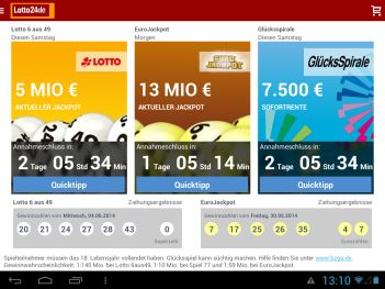 Lotto App 24 Tablet PC