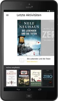 Tolino Tab 8 mit geöffneter Tolino App