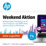 HP Beats Audio™ Notebooks mit 7% Extra-Ersparnis (HP Weekend)