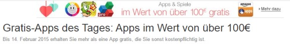 Amazon: Apps im Wert von über 100 Euro Gratis