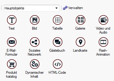 WebSite X5 - Objekte zur Textgestaltung