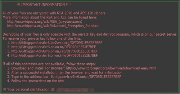 Trojaner Locky (Ransomware) verschlüsselt Dateien