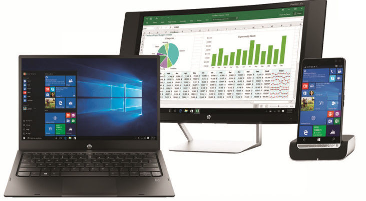 HP Elite x3 mit Docking Station, Tastatur und Display