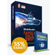 Bitdefender Family Pack 2017 + Finanzschutz Angebot mit 55% Rabatt