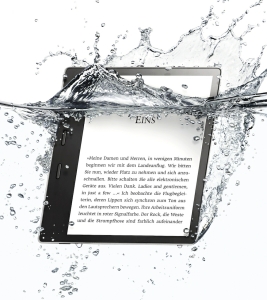 Kindle Oasis mit Wasserschutz nach IPX8 und mit Audible Support