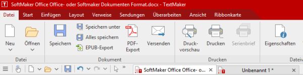 SoftMaker Office: mehrere Dokumente in der Registerkarten geöffnet