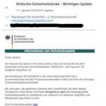 gefälschten E-Mail des BSI zum Thema Meltdown und Spectre