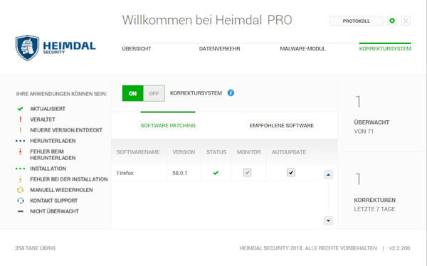 Heimdal Security Software-Management