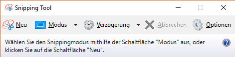 Windows Snipping Tool zum Aufnehmen von Screenshots