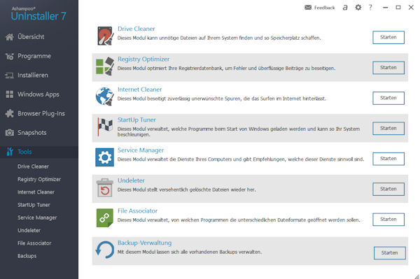 Ashampoo Uninstaller 7 Tools