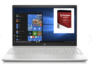 HP Pavilion 15-cs0701ng + 15 Monate McAfee LiveSafe