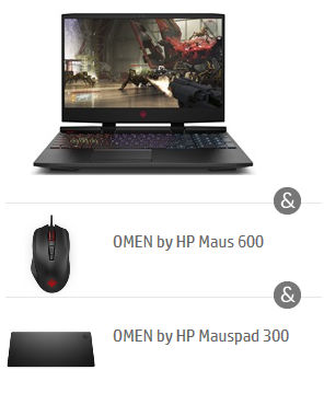 omen bundle mit maus und mauspad