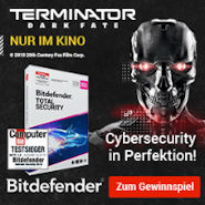 Bitdefender Dark Fate Promotion mit 50% Rabatt auf Bitdefender Total Security 2020 und Gewinnspiel plus Kinotrailer