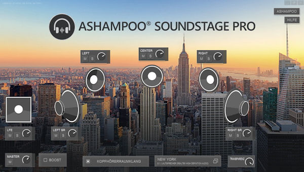 Ashampoo® Soundstage Pro - virtueller Surround Sound für jeden Kopfhörer