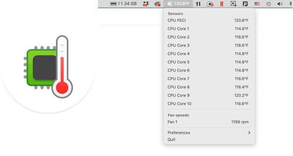 Parallels Toolbox 5.1 Temperatur-Tool