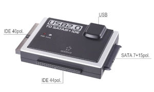 RENKFORCE USB 2.0 & USB-C ZU IDE+SATA KONVERTER- alte Festplatten auslesen leicht gemacht