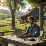 Modern arbeiten auf dem Land