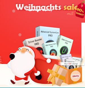 iOBit Weihnachtsbundle Angebot bis zu 90% sparen