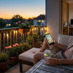 entspannt ebooks lesen mit eReader am Sommerabend draussen