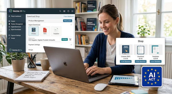 Digitale Produkte verkaufen mit WebSite X5