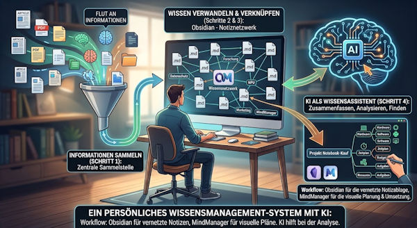 wissensmanagement mit obsidian und mindmanager