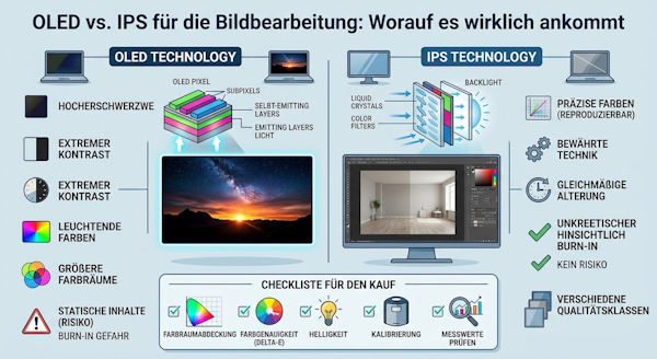 OLED vs IPS für die Bildbearbeitung Worauf es wirklich ankommt