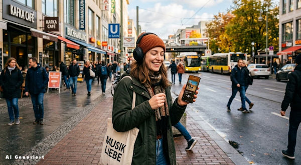 Musik unterwegs hören mit smartphone